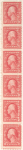 2c rose Washington strip of six