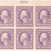 3c violet Washington block of six