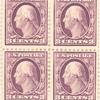 3c violet Washington block of four