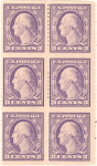 3c violet Washington block of six