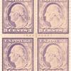 3c violet Washington block of four