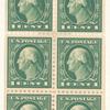 1c green Washington booklet pane of six