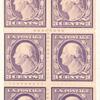 3c light violet Washington booklet pane of six