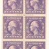 3c dark violet Washington booklet pane of six