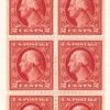 2c carmine Washington booklet pane of six