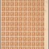 4c brown Washington sheet of one hundred ten