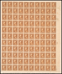4c brown Washington sheet of one hundred ten