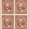 5c chocolate Grant proof block of four