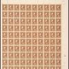 4c brown Washington pane of one hundred
