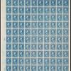 5c blue Washington pane of one hundred