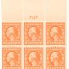 6c red orange Washington block of six