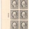 7c black Washington block of six