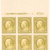 8c olive bister Franklin block of six