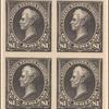 $1 black Perry proof block of four