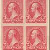 2c carmine Washington proof block of four