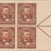 5c chocolate Grant proof block of four