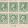 1c gray green Washington block of six