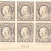 15c gray Franklin block of six