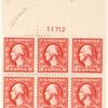 2c carmine Washington block of six