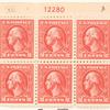 2c carmine Washington block of six