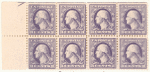 3c violet Washington block of eight