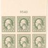 1c green Washington block of six