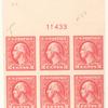 2c carmine Washington block of six