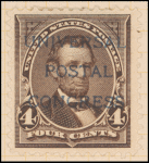 4c dark brown Lincoln specimen single