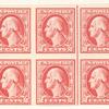 2c carmine rose Washington block of ten