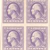 3c violet Washington block of four