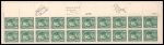 1c green Franklin block of twenty