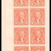 9c rose Thomas Jefferson block of twenty
