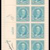 11c light blue Rutherford B. Hayes block of twenty