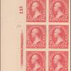 2c carmine Washington block of six