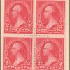 2c carmine Washington block of four
