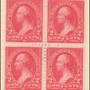 2c carmine Washington block of four