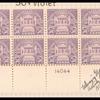 50c lilac Arlington Amphitheater block of twenty