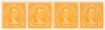 10c orange James Monroe strip of four