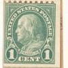 1c yellow green Franklin strip of four