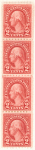 2c carmine Washington strip of four