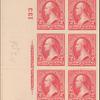 2c carmine Washington block of six