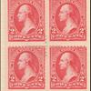 2c carmine Washington block of four