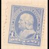 1c ultramarine Franklin single