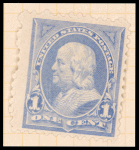 1c ultramarine Franklin single