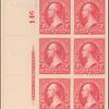 2c carmine Washington block of six