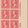 2c carmine Washington block of six