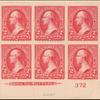 2c carmine Washington block of six