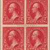 2c carmine Washington block of four