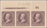3c purple Jackson strip of three