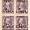 3c purple Jackson block of four